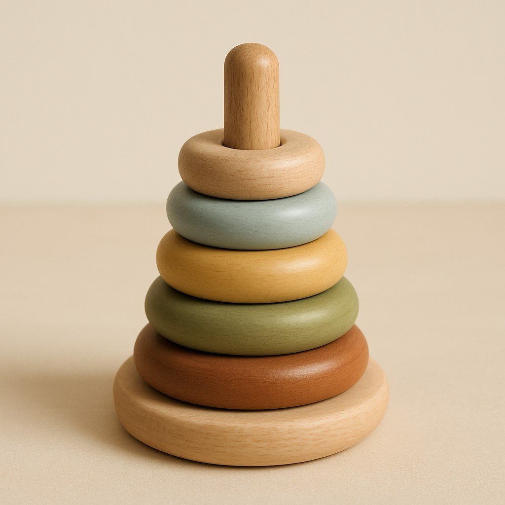Wooden stacking rings for 0-2 years